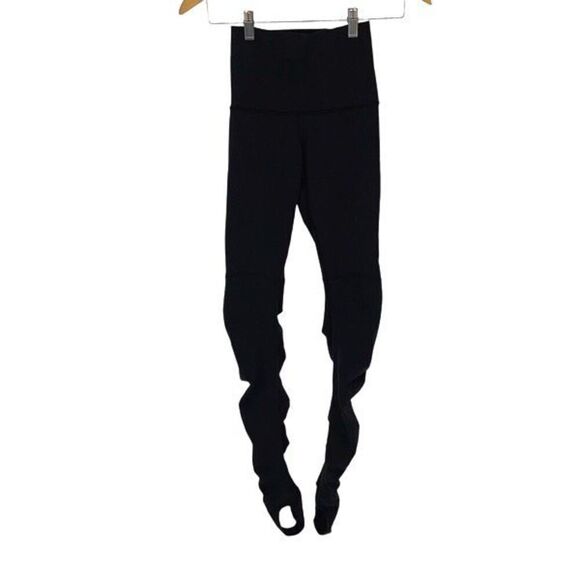 Lululemon Wonder Under Stirrup High Rise Full Length Ruched Leggings Black‎ Size - Picture 4 of 9